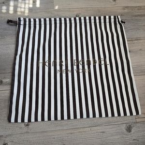 Henri Bendel Brown and White Striped Pouch